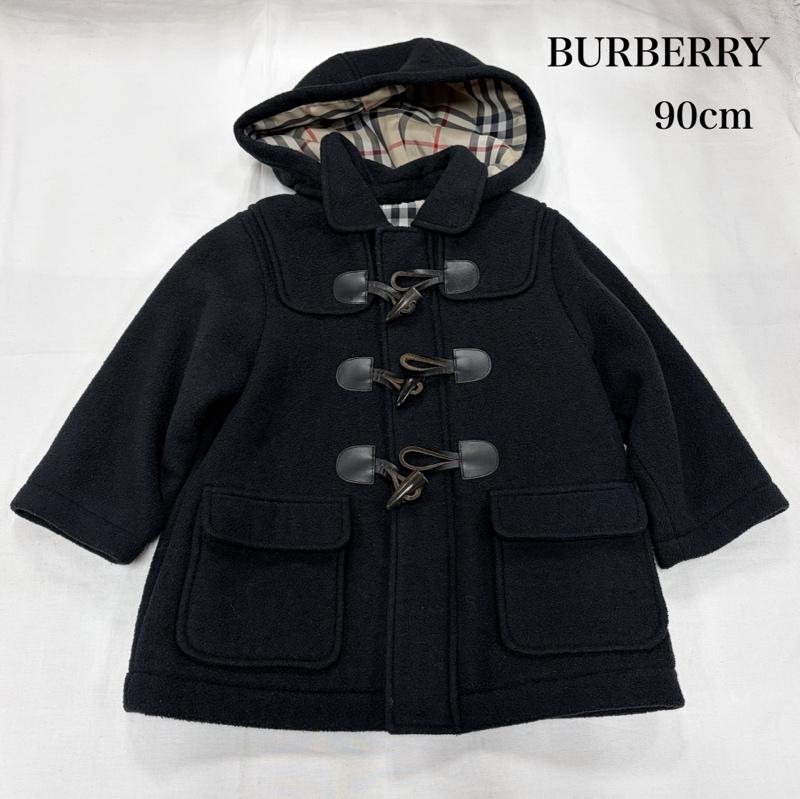 バーバリーロンドン Burberry London コート コート一般 ダッフルコート ジップアップ ノバチェック 90cm チェック 紺 / ネイビー / navy ガールズ USED 古着 中古 50156895