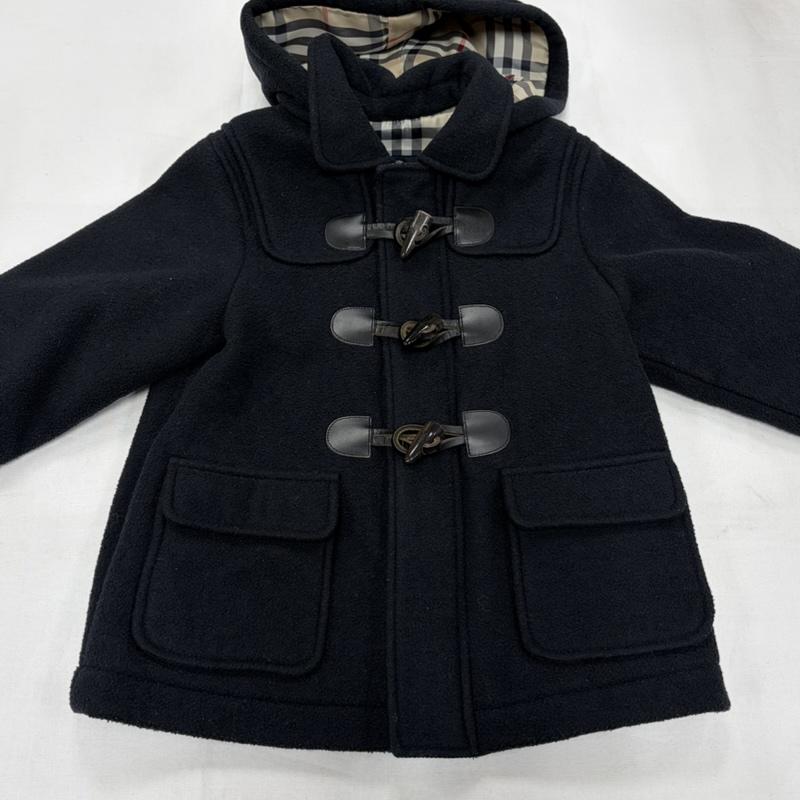 バーバリーロンドン Burberry London コート コート一般 ダッフルコート ジップアップ ノバチェック 90cm チェック 紺 / ネイビー / navy ガールズ USED 古着 中古 50156895