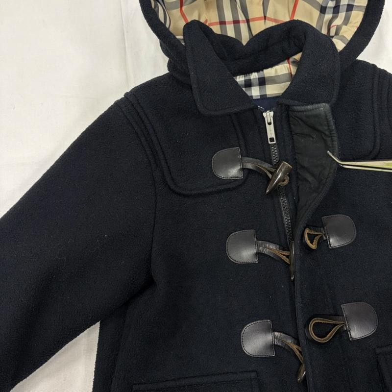 バーバリーロンドン Burberry London コート コート一般 ダッフルコート ジップアップ ノバチェック 90cm チェック 紺 / ネイビー / navy ガールズ USED 古着 中古 50156895