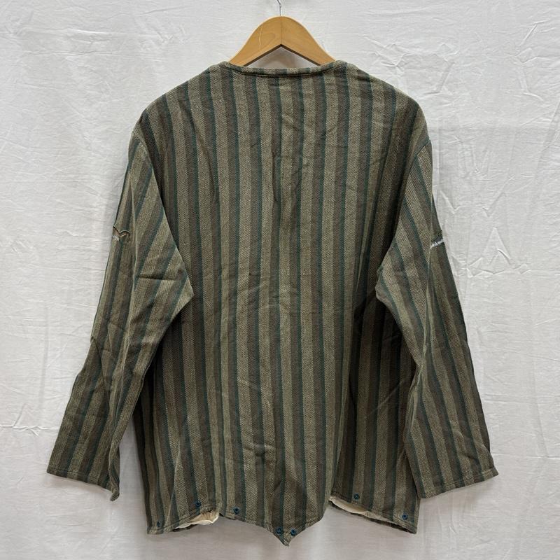 古着 USED トップス トップス MASH マッシュ ヘンプ コットン ストライプ セットアップ プルオーバー シャツ パンツ - ストライプ メンズ USED 古着 中古 50156901