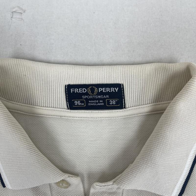 フレッドペリー FRED PERRY ポロシャツ 半袖 イギリス製 SHIRT ツインティップ ポロ シャツ オフホワイト / オフホワイト / メンズ USED 古着 中古 50156921