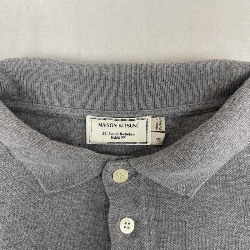メゾンキツネ MAISON KITSUNE ポロシャツ 半袖 キツネ 刺繍 ポロシャツ コットン 半袖 ss16m750 S 灰 / グレー / gray メンズ USED 古着 中古 50156923