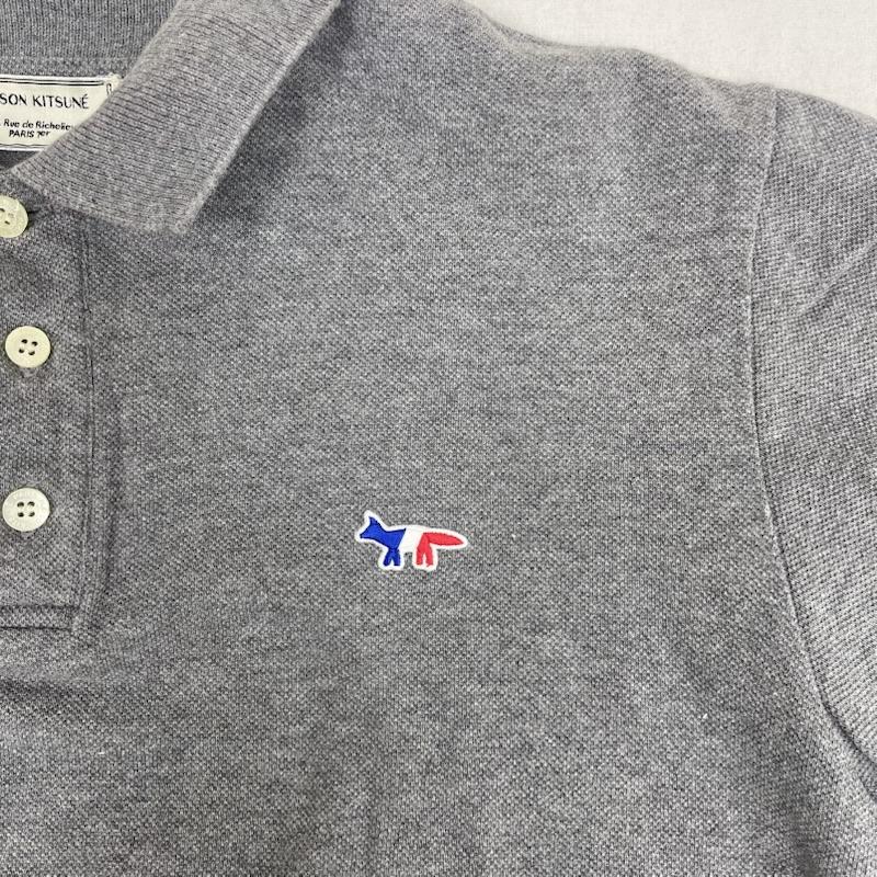 メゾンキツネ MAISON KITSUNE ポロシャツ 半袖 キツネ 刺繍 ポロシャツ コットン 半袖 ss16m750 S 灰 / グレー / gray メンズ USED 古着 中古 50156923