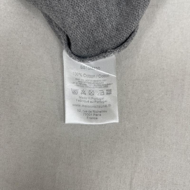 メゾンキツネ MAISON KITSUNE ポロシャツ 半袖 キツネ 刺繍 ポロシャツ コットン 半袖 ss16m750 S 灰 / グレー / gray メンズ USED 古着 中古 50156923