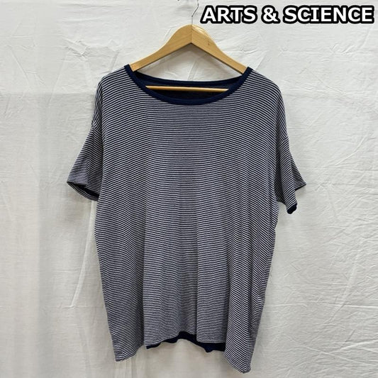 アーツアンドサイエンス ARTS & SCIENCE Tシャツ 半袖 リバーシブル ボーダー 無地 ラウンドネック Tシャツ 031-U739-082 2 メンズ USED 古着 中古 50156938