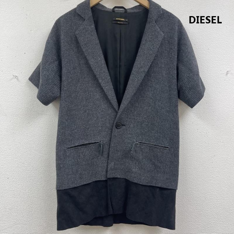 ディーゼル DIESEL ジャケット、上着 ジャケット、ブレザー テーラード カラー レイヤー ハーフスリーブ 半袖 XS ダークグレー / ダークグレー / メンズ USED 古着 中古 50156957