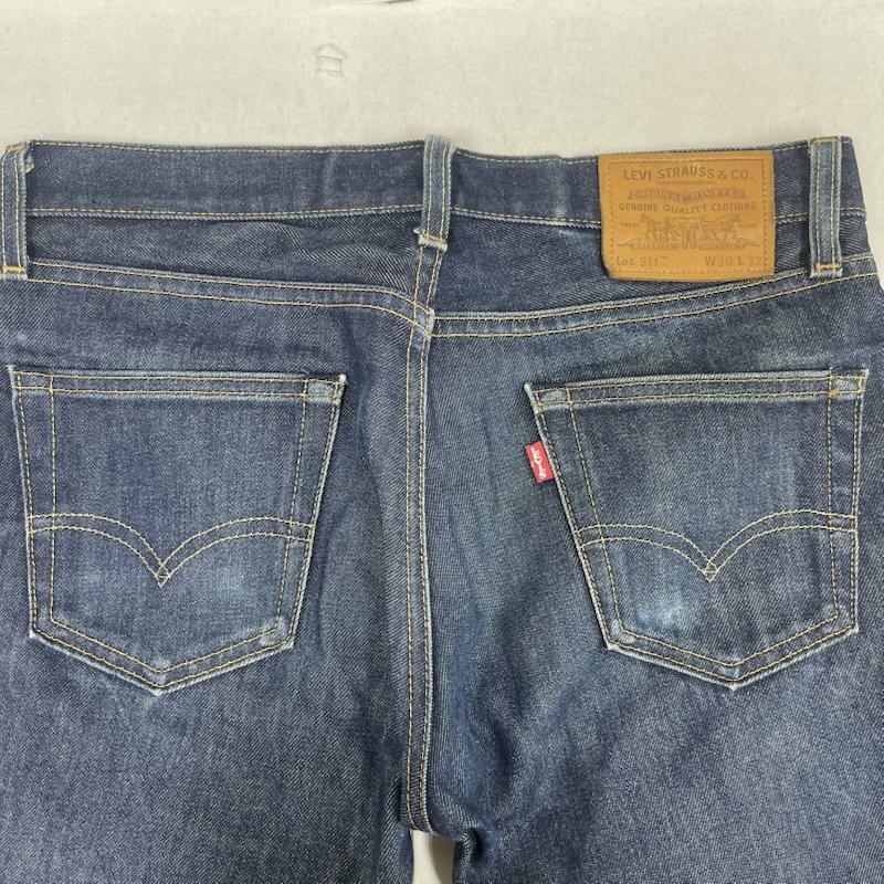 リーバイス Levi s パンツ デニム、ジーンズ USA製 premium 511 ボタン裏 5115 デニム パンツ 30インチ インディゴ / インディゴ / Indigo メンズ USED 古着 中古 50156971