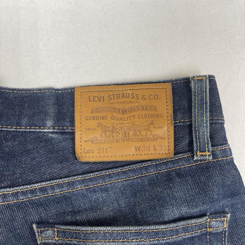 リーバイス Levi s パンツ デニム、ジーンズ USA製 premium 511 ボタン裏 5115 デニム パンツ 30インチ インディゴ / インディゴ / Indigo メンズ USED 古着 中古 50156971