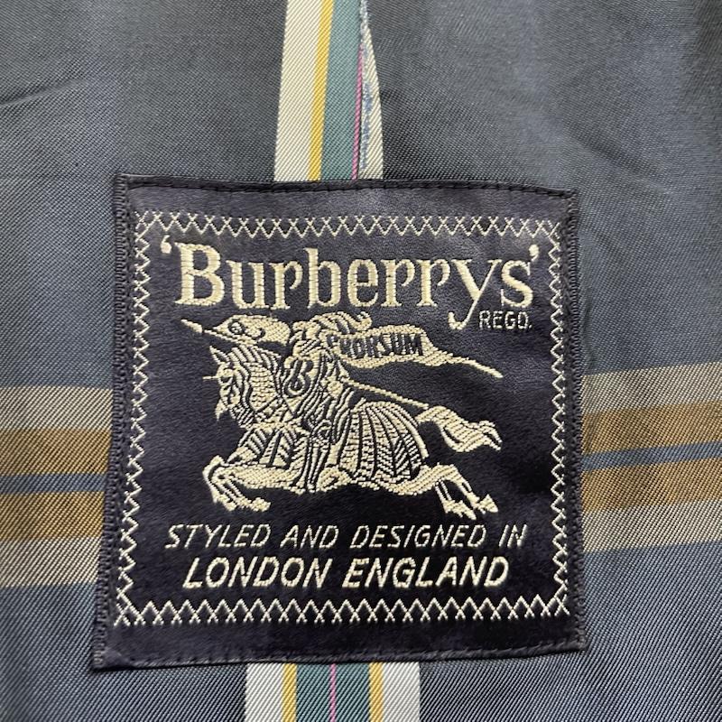 バーバリーズ BURBERRYS コート コート一般 70s 80s レジスターマーク トレンチ コート ストライプ柄 紺 / ネイビー / navy メンズ USED 古着 中古 50156977