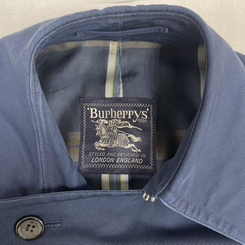 バーバリーズ BURBERRYS コート コート一般 70s 80s レジスターマーク トレンチ コート ストライプ柄 紺 / ネイビー / navy メンズ USED 古着 中古 50156977