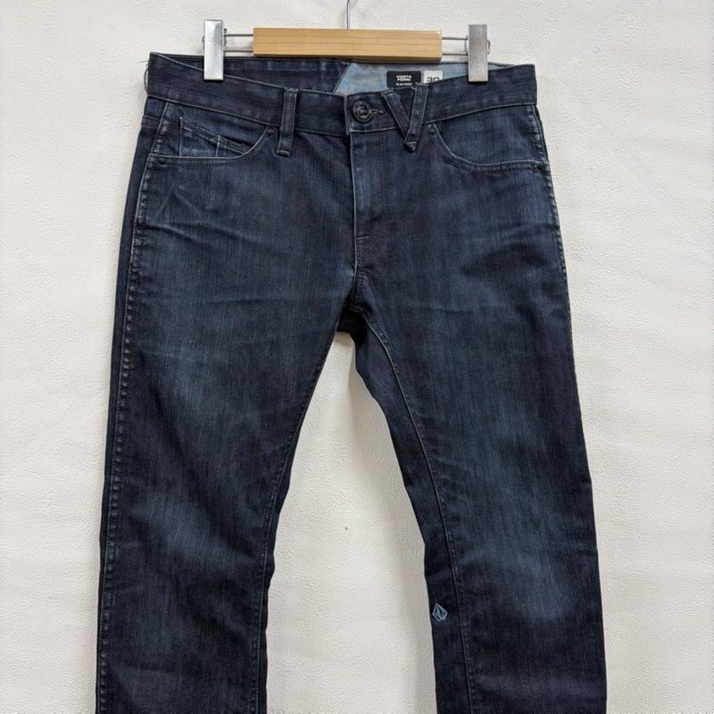ボルコム VOLCOM パンツ デニム、ジーンズ デニム ジーンズ USA製 ジッパーフライ スリム VORTA FORM SLIM FORM 30インチ 無地 インディゴ / インディゴ / Indigo メンズ USED 古着 中古 50156988