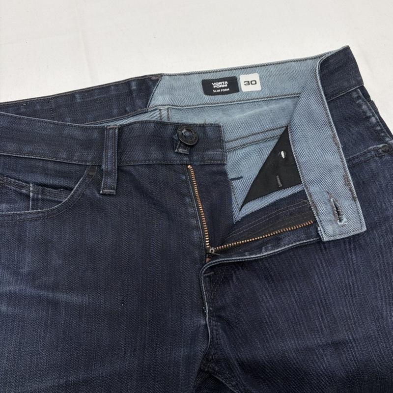 ボルコム VOLCOM パンツ デニム、ジーンズ デニム ジーンズ USA製 ジッパーフライ スリム VORTA FORM SLIM FORM 30インチ 無地 インディゴ / インディゴ / Indigo メンズ USED 古着 中古 50156988