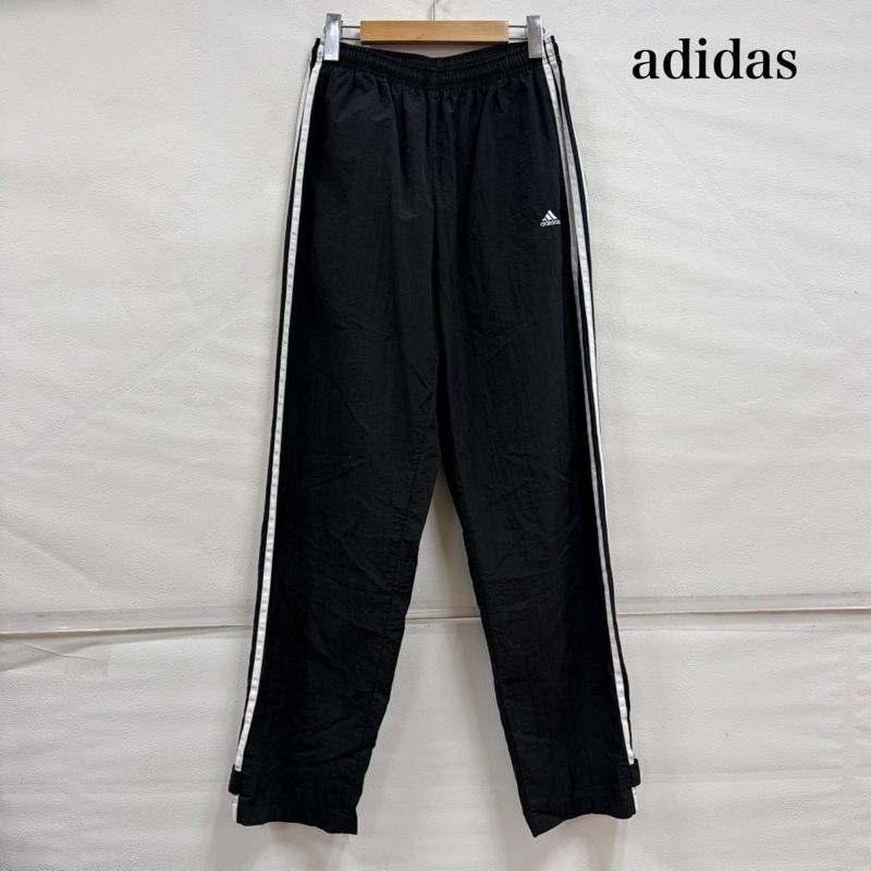 アディダス adidas パンツ ワークパンツ、ペインターパンツ ナイロン トラックパンツ サイドジップ ヴィンテージ 国旗タグ M ワンポイント X ロゴ、文字 X 刺繍 黒 / ブラック / black X 白 / ホワイト / white メンズ USED 古着 中古 50156990