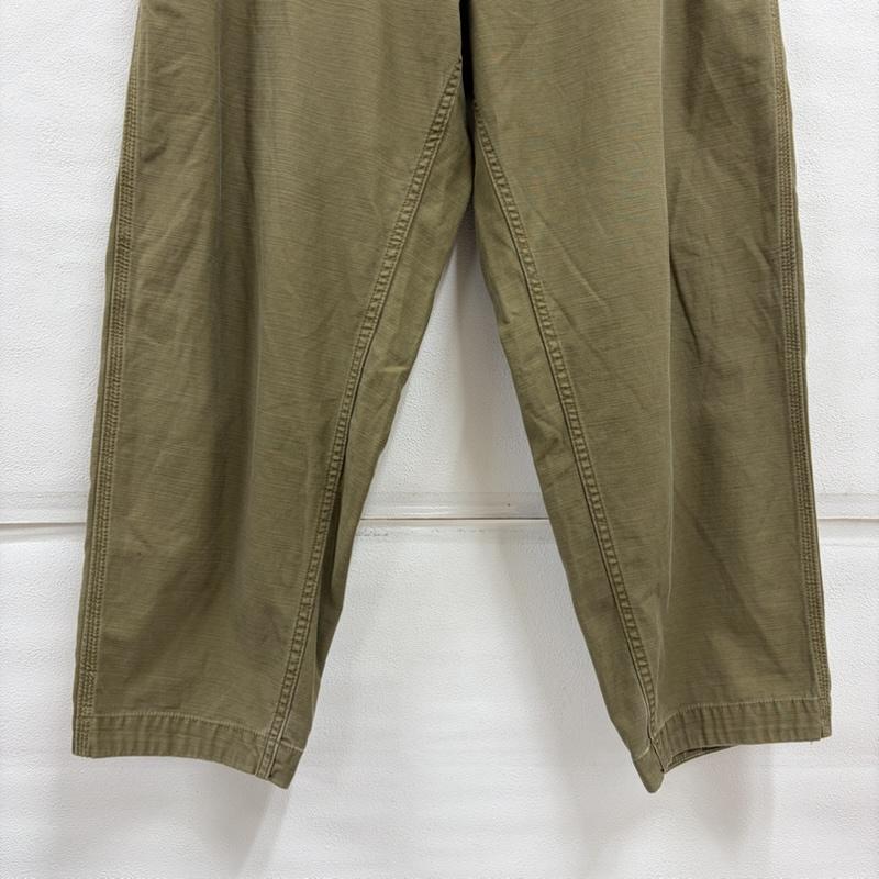 ハフ HUF パンツ ワークパンツ、ペインターパンツ ミリタリー ワイド ワーク カーゴ パンツ ジッパーフライ チノパン L 無地 カーキ / カーキ / khaki メンズ USED 古着 中古 50156991