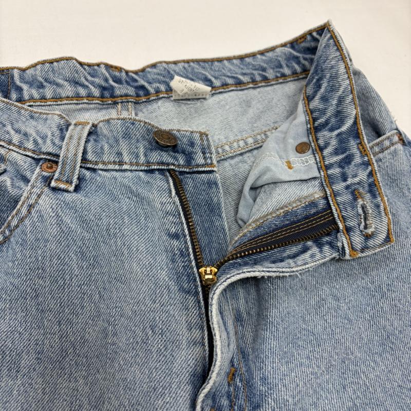 リーバイス Levi s パンツ デニム、ジーンズ 512 90 s デニム ジーンズ テーパード ジッパーフライ メキシコ製 ヴィンテージ スリムフィット ストレート M 無地 水色 / ライトブルー / メンズ USED 古着 中古 50156996
