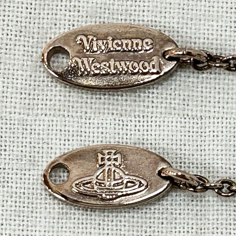 ヴィヴィアンウエストウッド Vivienne Westwood アクセサリー ネックレス、ペンダント THINLINESFLATORB シンラインフラットオーブ ネックレス ピンクゴールド - レディース USED 古着 中古 50157001