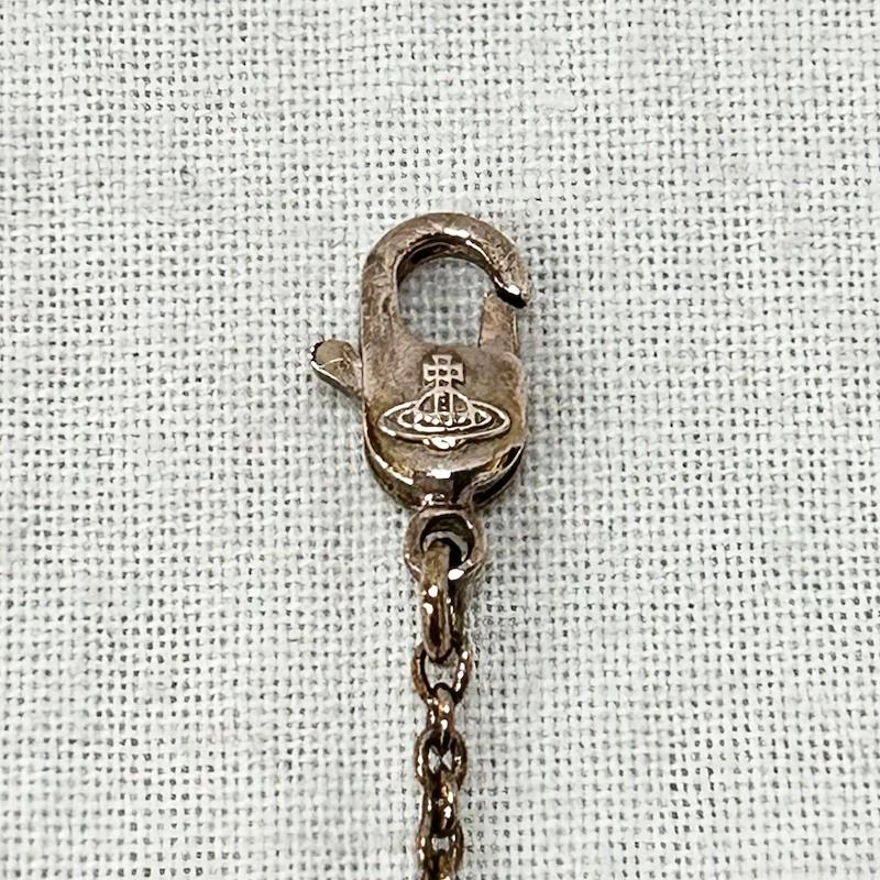 ヴィヴィアンウエストウッド Vivienne Westwood アクセサリー ネックレス、ペンダント THINLINESFLATORB シンラインフラットオーブ ネックレス ピンクゴールド - レディース USED 古着 中古 50157001