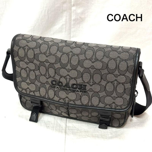 コーチ COACH メッセンジャーバッグ メッセンジャーバッグ リーグメッセンジャーバッグ　シグネチャー ジャカード グレー - 灰 / グレー / gray メンズ USED 古着 中古 50157009