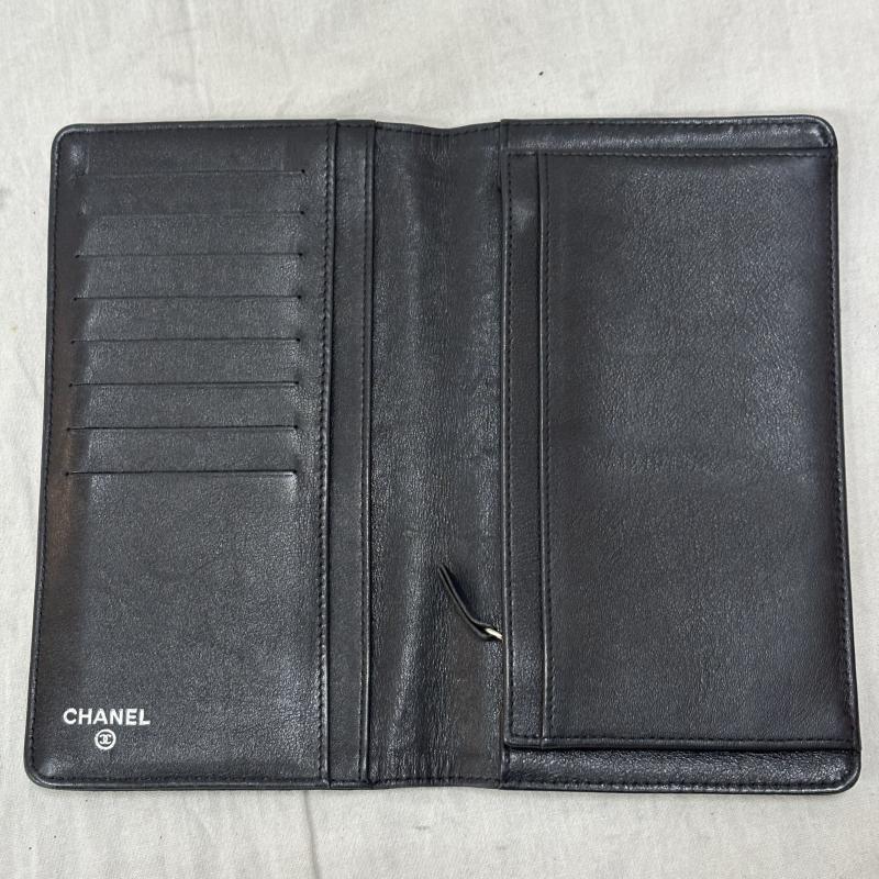 シャネル CHANEL 財布 長財布 長財布 二つ折り財布 キャビアスキン ココマーク シャネル スペイン製 ブラック - 黒 / ブラック / black レディース USED 古着 中古 50157010