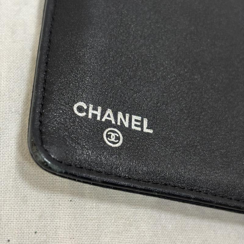 シャネル CHANEL 財布 長財布 長財布 二つ折り財布 キャビアスキン ココマーク シャネル スペイン製 ブラック - 黒 / ブラック / black レディース USED 古着 中古 50157010