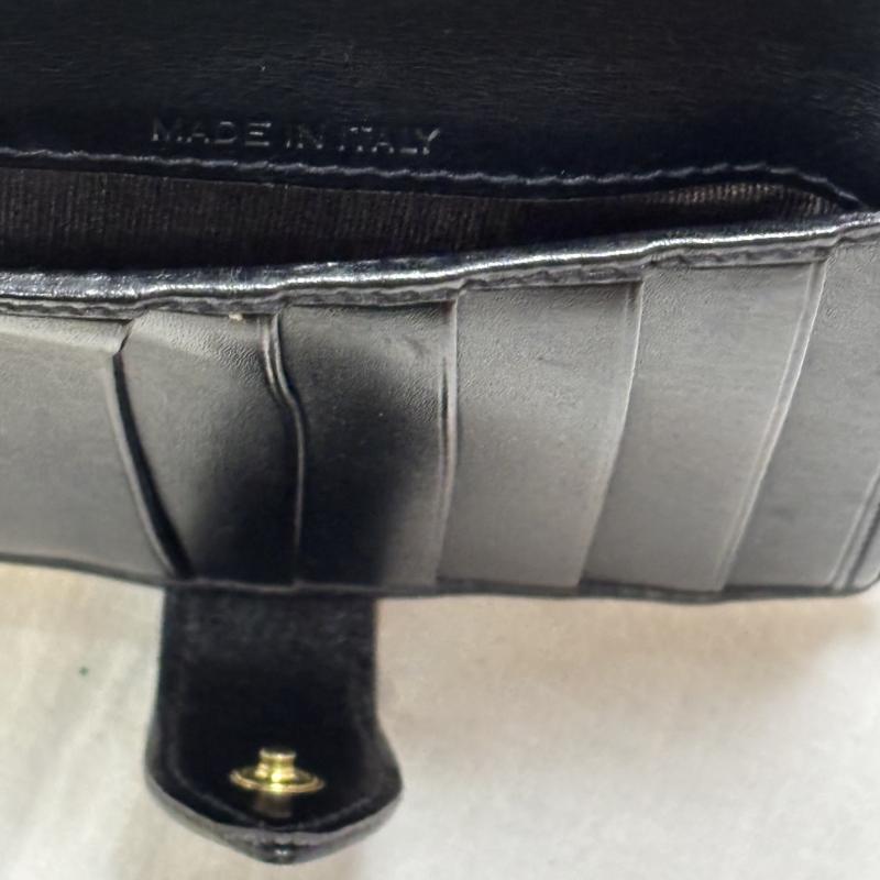コーチ COACH 財布 二つ折り OLDCOACH オールドコーチ 二つ折り財布 がま口財布 ブラック イタリア製 - 無地 黒 / ブラック / black レディース USED 古着 中古 50157012