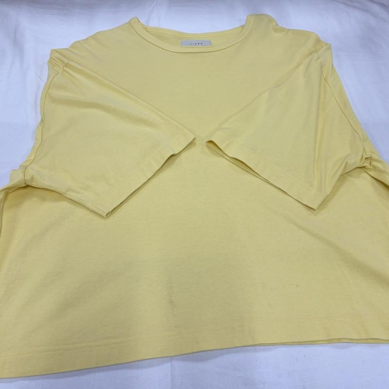 ジエダ Jieda Tシャツ 半袖 ビッグシルエット Tシャツ 2 無地 黄 / イエロー / yellow メンズ USED 古着 中古 50157057
