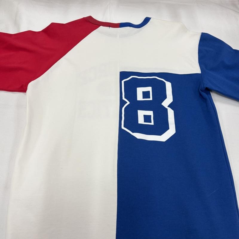 ソフネット SOPHNET. Tシャツ 七分袖 3/4 SLEEVE PLIT TEE クルーネック カットソー ロゴ プリント Tシャツ S ロゴ、文字 X プリント 白 / ホワイト / white X 赤 / レッド / red X 青 / ブルー / blue メンズ USED 古着 中古 50157058