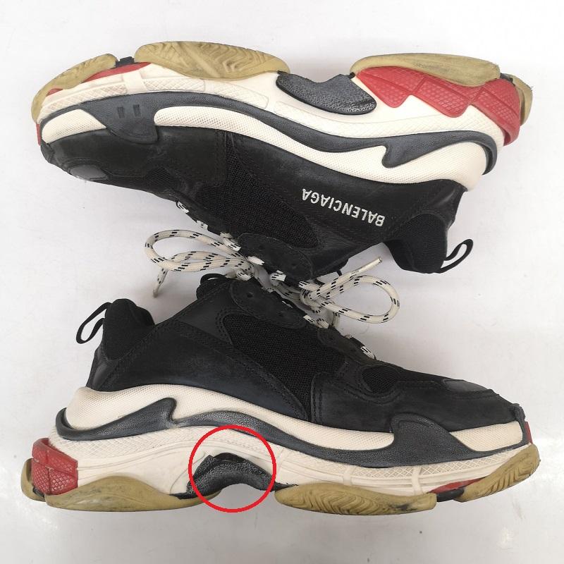 バレンシアガ BALENCIAGA スニーカー スニーカー トリプルS TRIPLE S ダッド スニーカー レザー メッシュ 厚底 40 533882 26.5cm 黒 / ブラック / black メンズ USED 古着 中古 50157069
