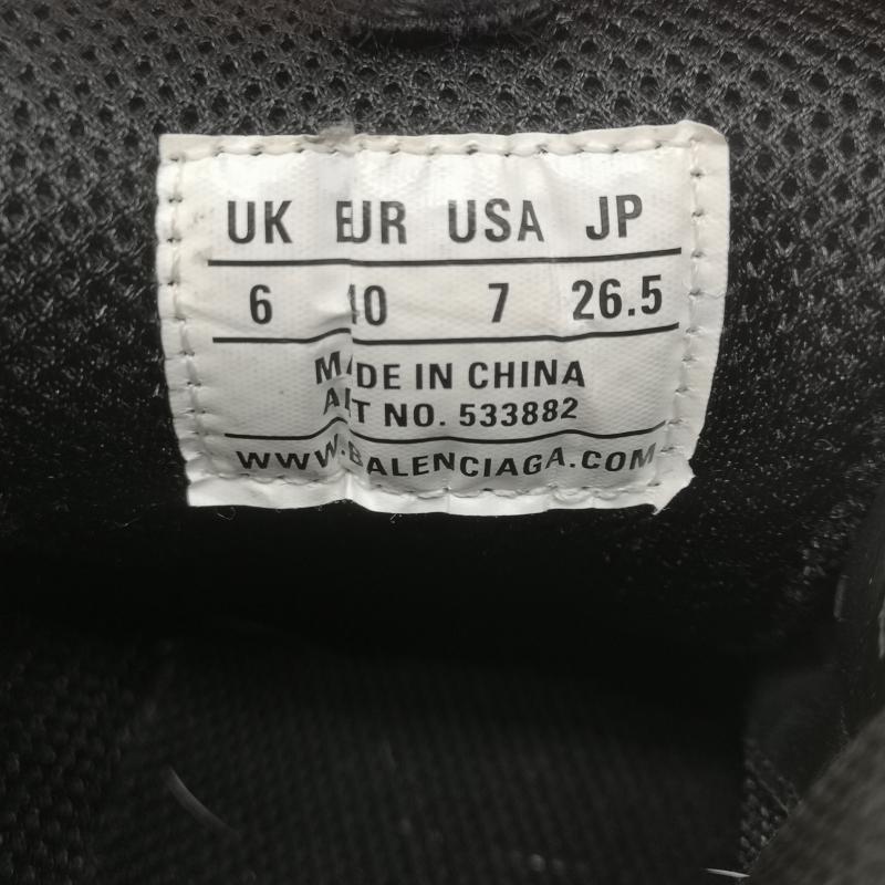 バレンシアガ BALENCIAGA スニーカー スニーカー トリプルS TRIPLE S ダッド スニーカー レザー メッシュ 厚底 40 533882 26.5cm 黒 / ブラック / black メンズ USED 古着 中古 50157069