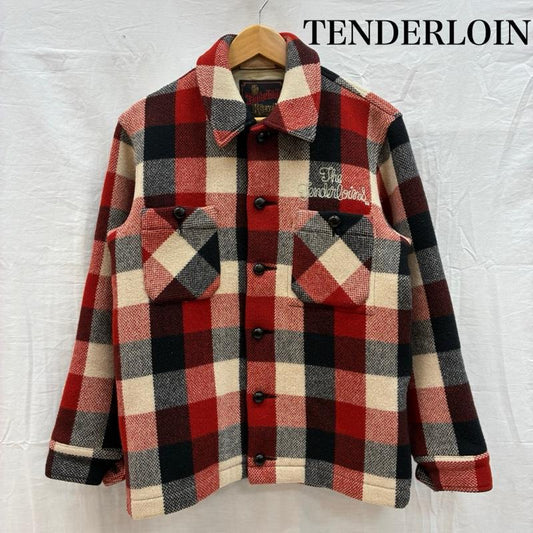 テンダーロイン TENDERLOIN ジャケット、上着 ジャンパー、ブルゾン 00s 07AW T-BUFFALO JACKET ウール バッファロー チェック ジャケット ロゴ チェーンステッチ - チェック マルチカラー / マルチカラー / multicolor メンズ USED 古着 中古 50157074