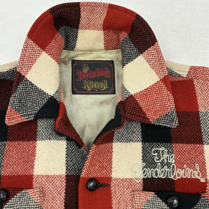 テンダーロイン TENDERLOIN ジャケット、上着 ジャンパー、ブルゾン 00s 07AW T-BUFFALO JACKET ウール バッファロー チェック ジャケット ロゴ チェーンステッチ - チェック マルチカラー / マルチカラー / multicolor メンズ USED 古着 中古 50157074