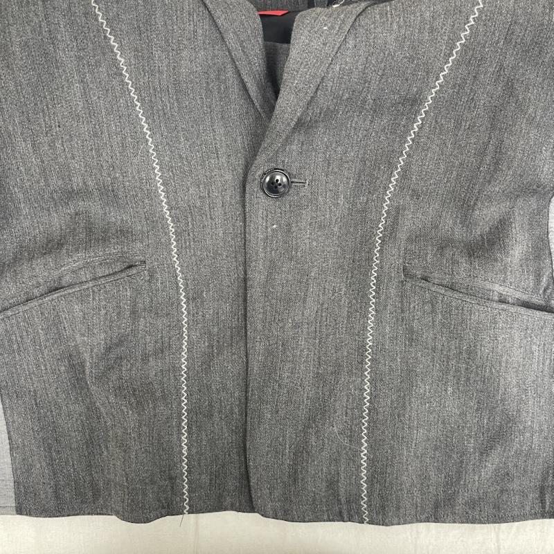 コムサデモードメン COMME CA DUMODE MEN ジャケット、上着 ジャケット、ブレザー ステッチ テーラード ジャケット M 灰 / グレー / gray メンズ USED 古着 中古 50157077