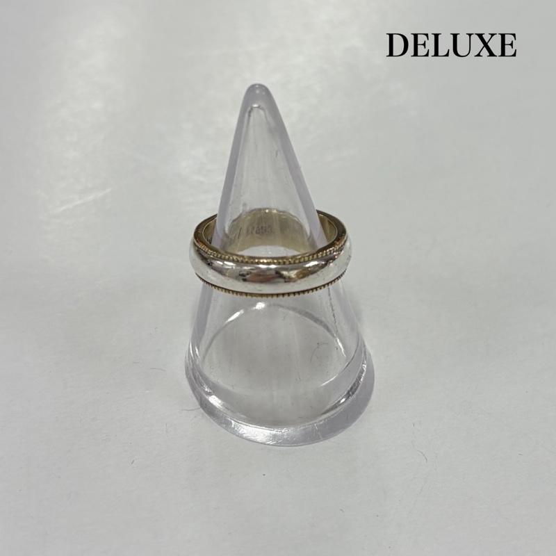 デラックス DELUXE アクセサリー 指輪 コンビカラー 指輪 リング ミルグレイン デザイン シルバー ゴールド 11号 - 無地 銀 / シルバー / silver color X 金 / ゴールド / gold color レディース USED 古着 中古 50157089