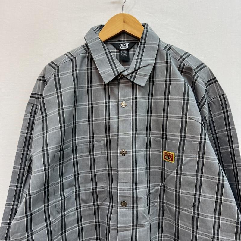 古着 USED シャツ、ブラウス 長袖 FB COUNTY チェックシャツ チカーノ ギャング ウェッサイ XXL 灰 / グレー / gray メンズ USED 古着 中古 50157095