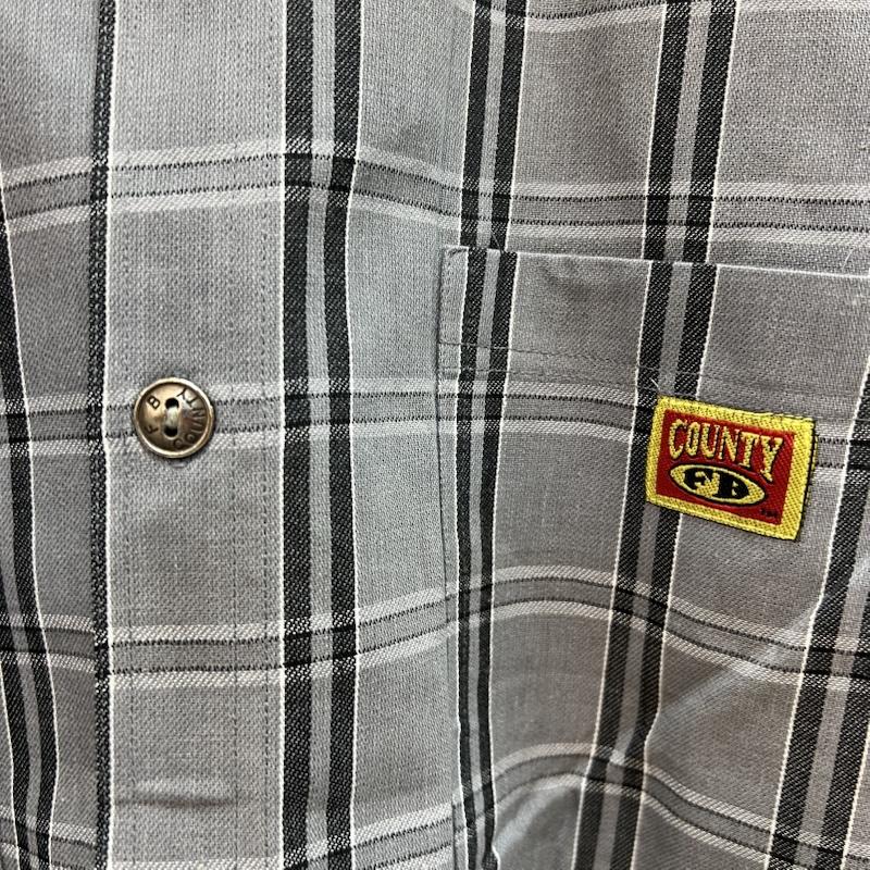 古着 USED シャツ、ブラウス 長袖 FB COUNTY チェックシャツ チカーノ ギャング ウェッサイ XXL 灰 / グレー / gray メンズ USED 古着 中古 50157095