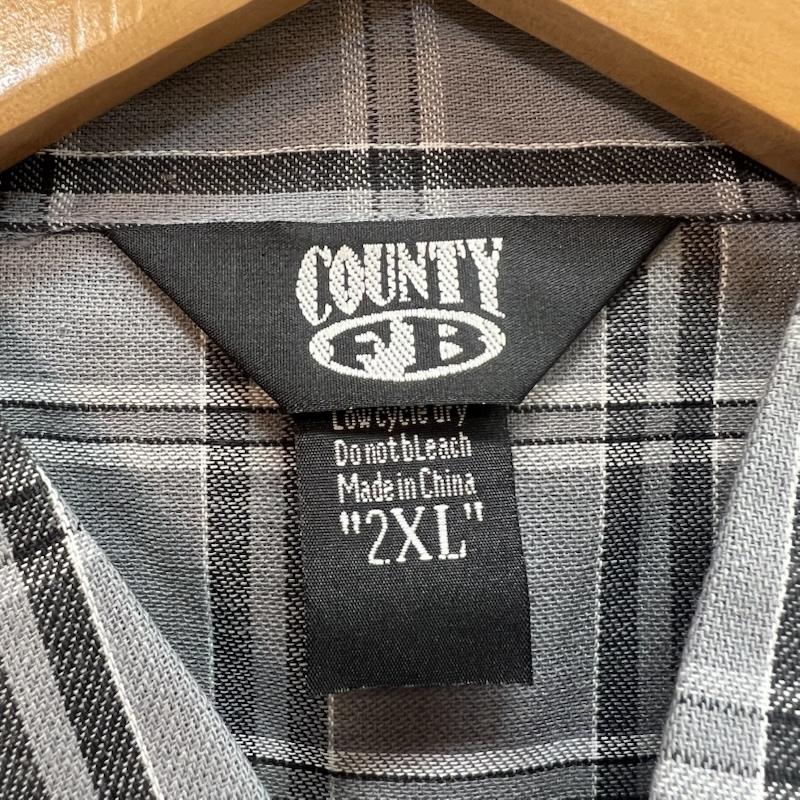 古着 USED シャツ、ブラウス 長袖 FB COUNTY チェックシャツ チカーノ ギャング ウェッサイ XXL 灰 / グレー / gray メンズ USED 古着 中古 50157095