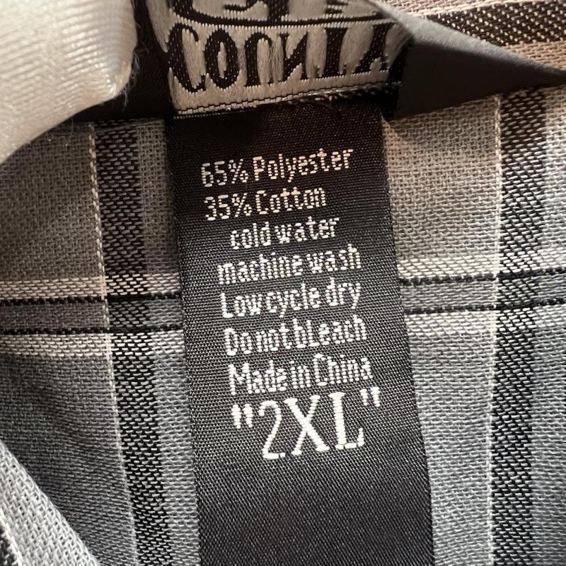 古着 USED シャツ、ブラウス 長袖 FB COUNTY チェックシャツ チカーノ ギャング ウェッサイ XXL 灰 / グレー / gray メンズ USED 古着 中古 50157095