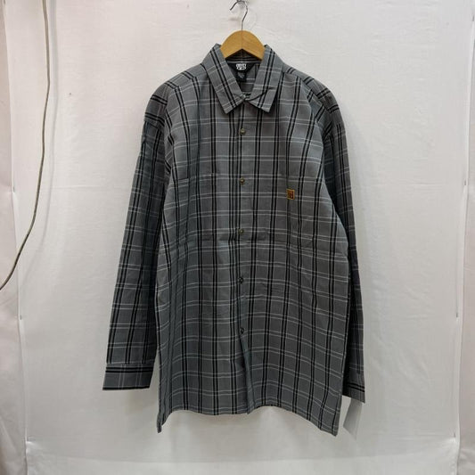 古着 USED シャツ、ブラウス 長袖 FB COUNTY チェックシャツ チカーノ ギャング ウェッサイ XL 灰 / グレー / gray メンズ USED 古着 中古 50157096