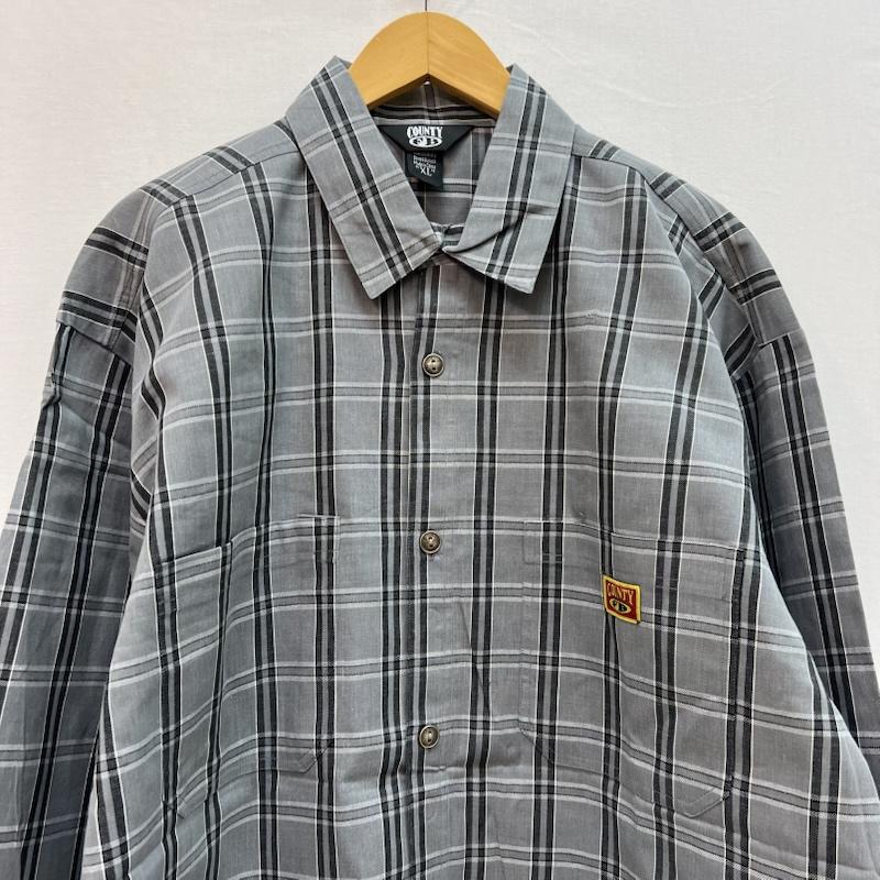 古着 USED シャツ、ブラウス 長袖 FB COUNTY チェックシャツ チカーノ ギャング ウェッサイ XL 灰 / グレー / gray メンズ USED 古着 中古 50157096