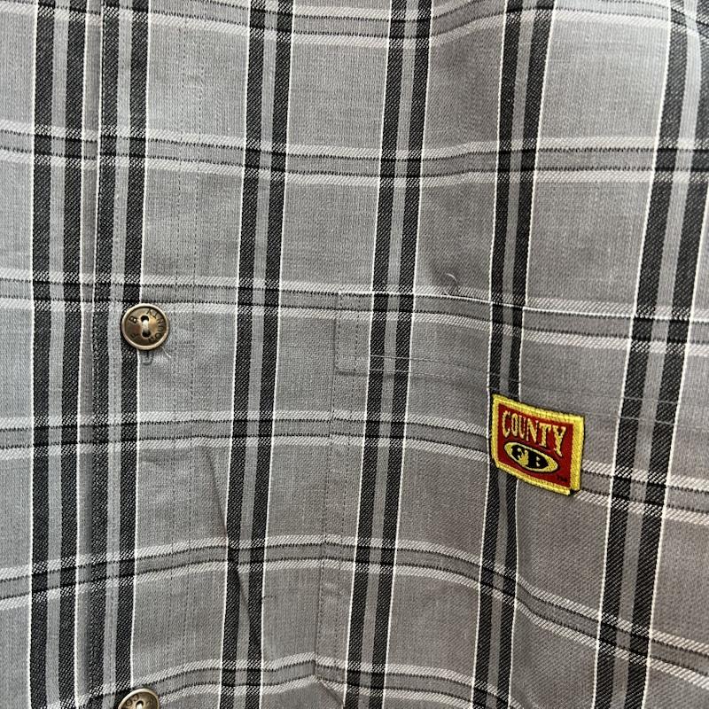 古着 USED シャツ、ブラウス 長袖 FB COUNTY チェックシャツ チカーノ ギャング ウェッサイ XL 灰 / グレー / gray メンズ USED 古着 中古 50157096