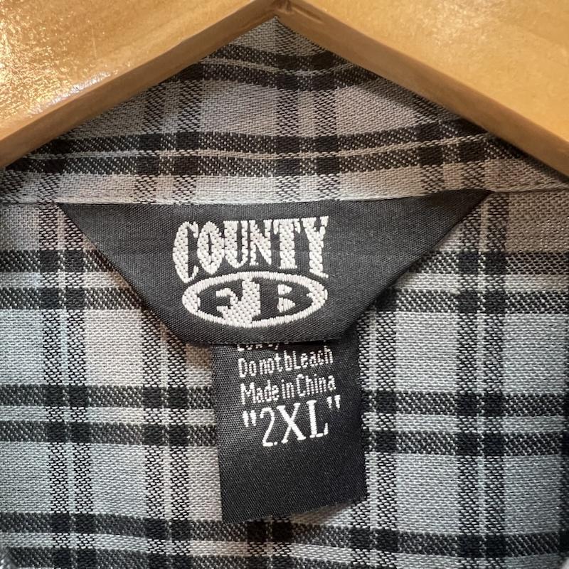 古着 USED シャツ、ブラウス 長袖 FB COUNTY チェックシャツ チカーノ ギャング ウェッサイ XXL 灰 / グレー / gray メンズ USED 古着 中古 50157098
