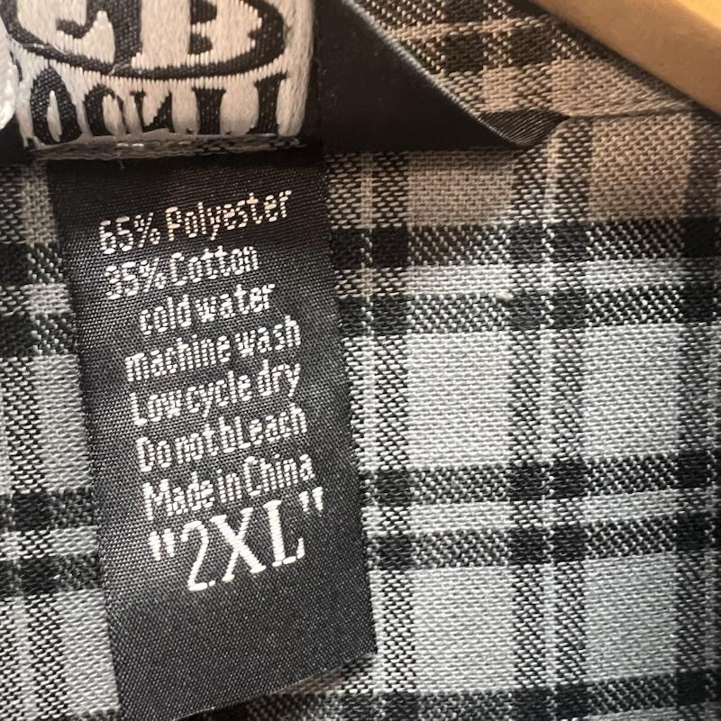 古着 USED シャツ、ブラウス 長袖 FB COUNTY チェックシャツ チカーノ ギャング ウェッサイ XXL 灰 / グレー / gray メンズ USED 古着 中古 50157098