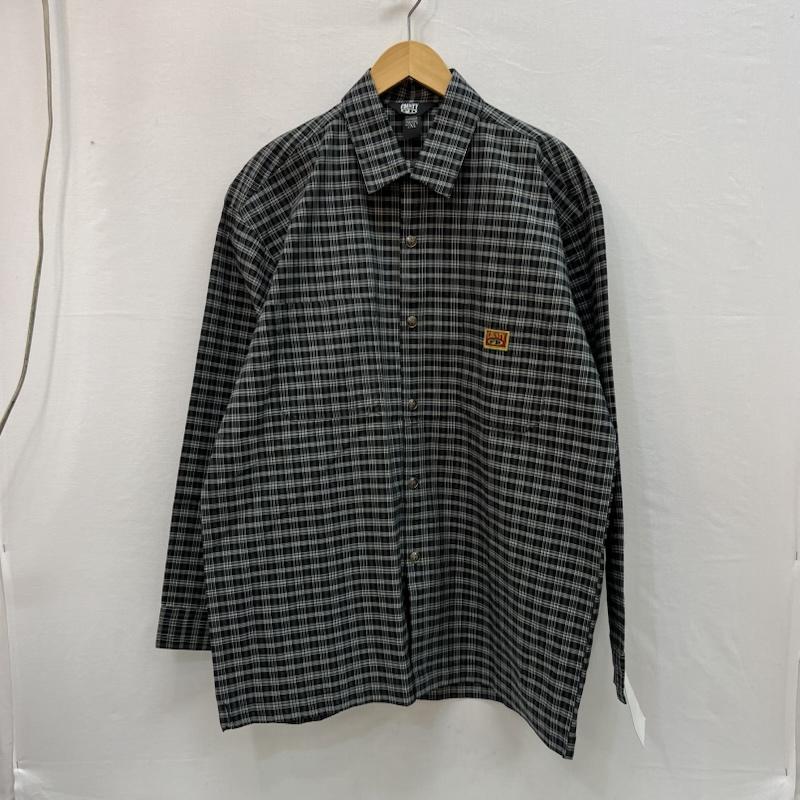 古着 USED シャツ、ブラウス 長袖 FB COUNTY チェックシャツ チカーノ ギャング ウェッサイ XXL 黒 / ブラック / black X 灰 / グレー / gray メンズ USED 古着 中古 50157099