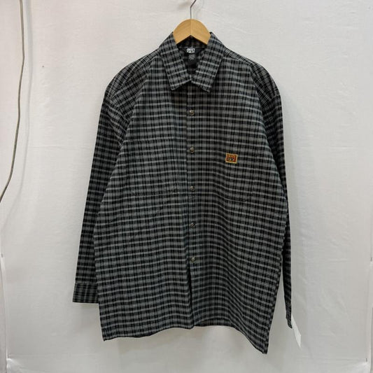 古着 USED シャツ、ブラウス 長袖 FB COUNTY チェックシャツ チカーノ ギャング ウェッサイ XXL 黒 / ブラック / black X 灰 / グレー / gray メンズ USED 古着 中古 50157099