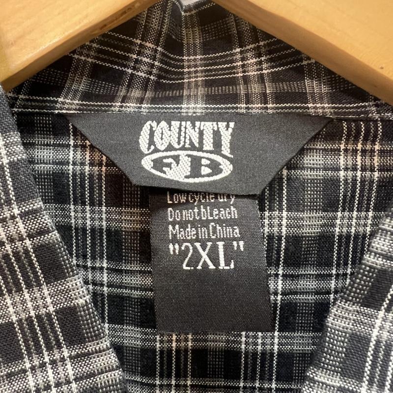 古着 USED シャツ、ブラウス 長袖 FB COUNTY チェックシャツ チカーノ ギャング ウェッサイ XXL 黒 / ブラック / black X 灰 / グレー / gray メンズ USED 古着 中古 50157099