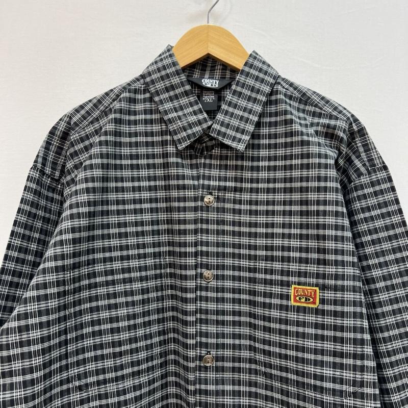 古着 USED シャツ、ブラウス 長袖 FB COUNTY チェックシャツ チカーノ ギャング ウェッサイ XXL 黒 / ブラック / black X 灰 / グレー / gray メンズ USED 古着 中古 50157100