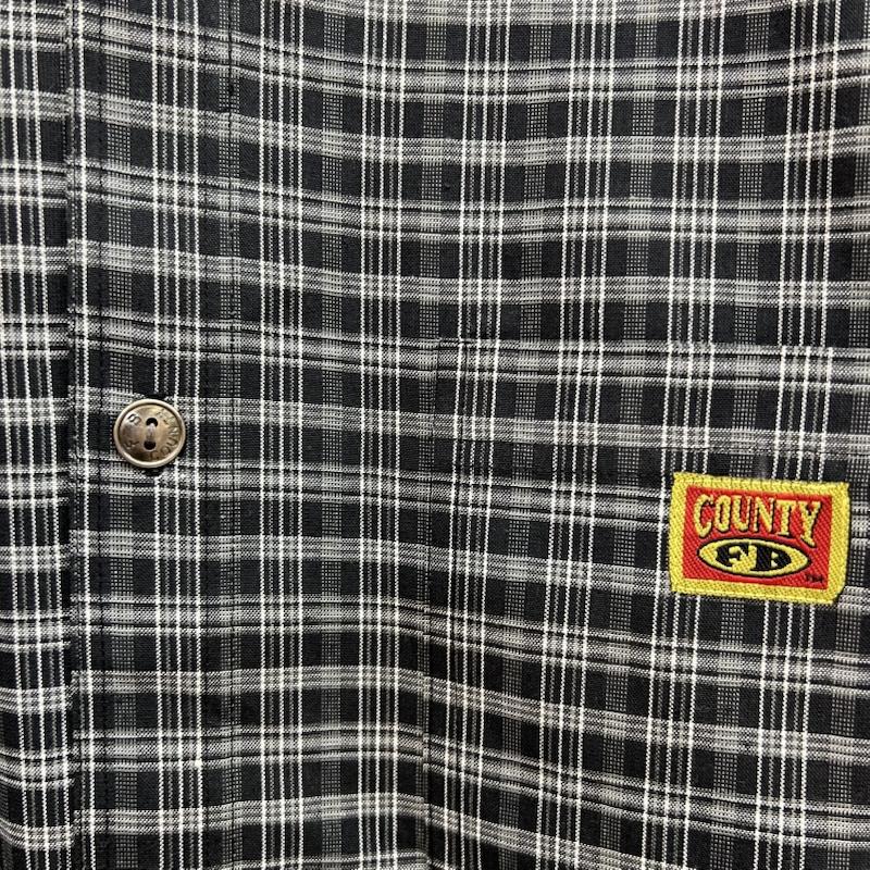 古着 USED シャツ、ブラウス 長袖 FB COUNTY チェックシャツ チカーノ ギャング ウェッサイ XXL 黒 / ブラック / black X 灰 / グレー / gray メンズ USED 古着 中古 50157100