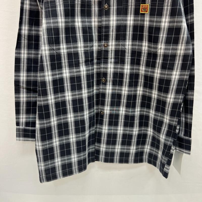 古着 USED シャツ、ブラウス 長袖 FB COUNTY チェックシャツ チカーノ ギャング ウェッサイ L 紺 / ネイビー / navy X 灰 / グレー / gray メンズ USED 古着 中古 50157102