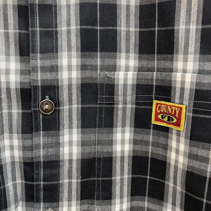 古着 USED シャツ、ブラウス 長袖 FB COUNTY チェックシャツ チカーノ ギャング ウェッサイ L 紺 / ネイビー / navy X 灰 / グレー / gray メンズ USED 古着 中古 50157102
