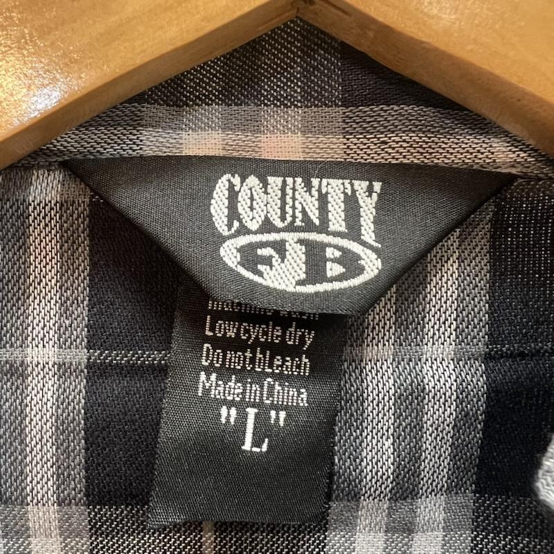 古着 USED シャツ、ブラウス 長袖 FB COUNTY チェックシャツ チカーノ ギャング ウェッサイ L 紺 / ネイビー / navy X 灰 / グレー / gray メンズ USED 古着 中古 50157102